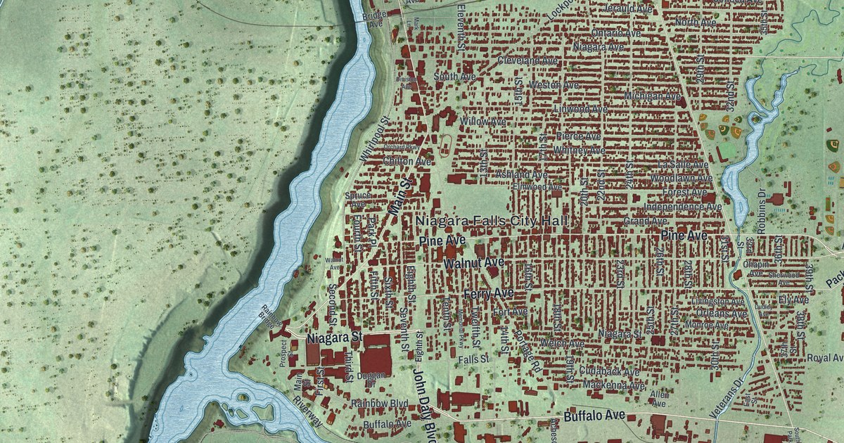 Map of Niagara Falls, New York