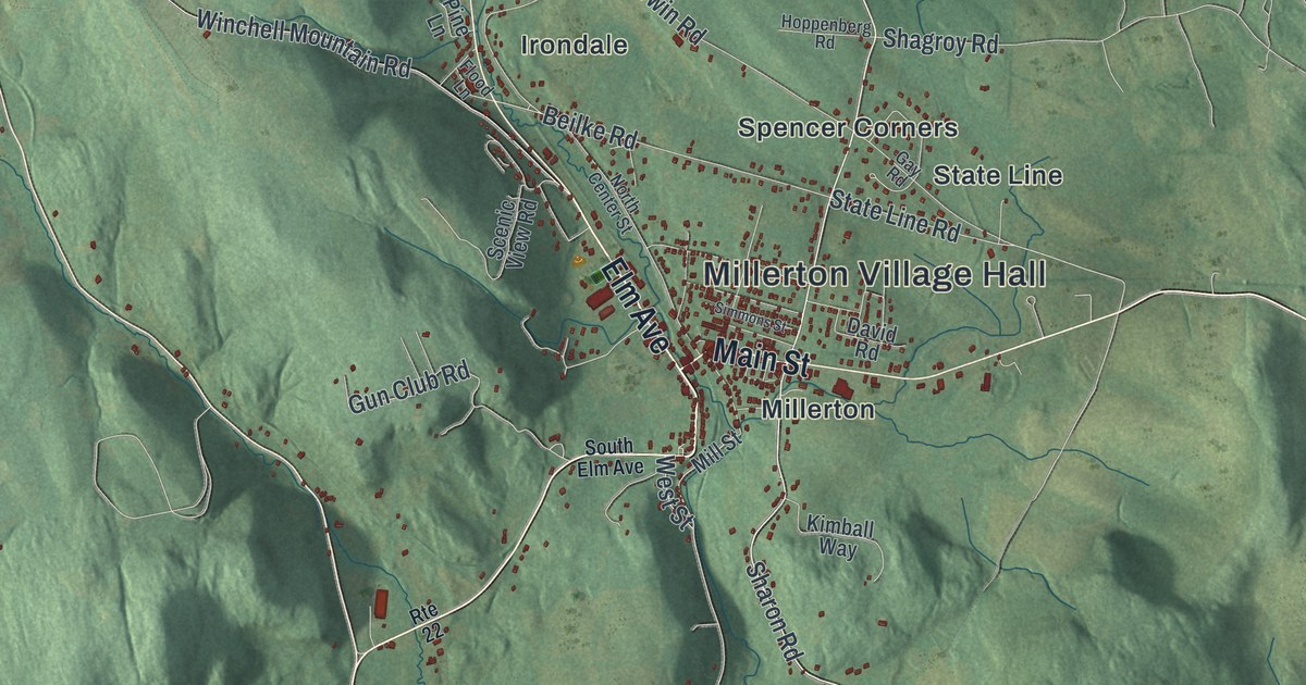 Map of North East, New York