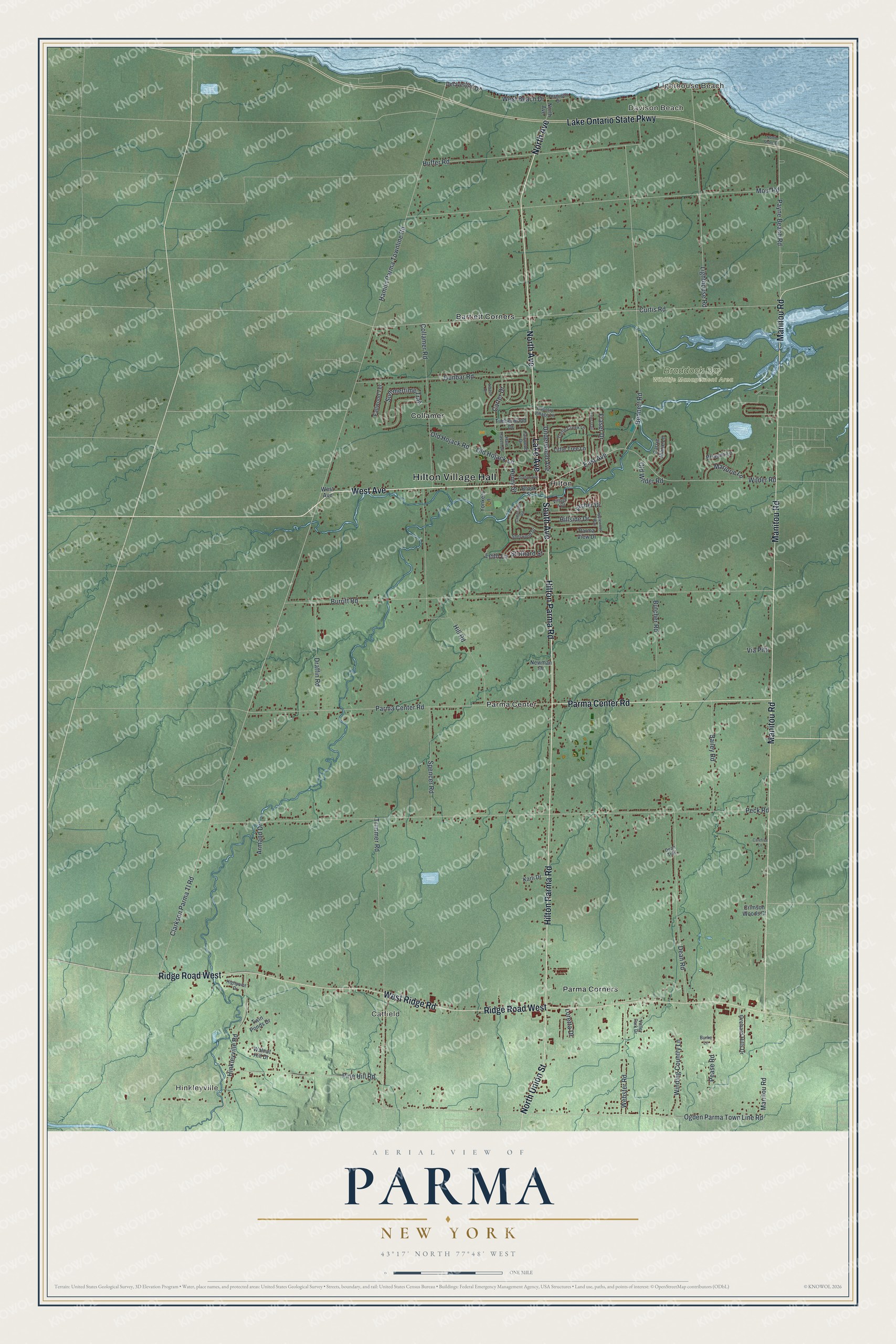 Watermarked full-map preview of Parma, New York