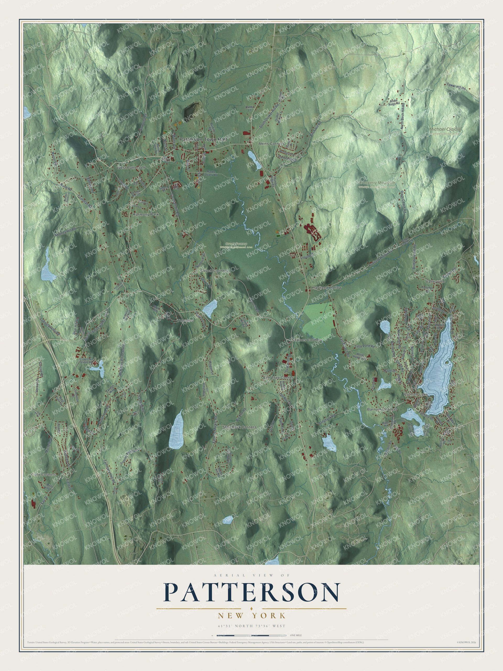 Watermarked full-map preview of Patterson, New York