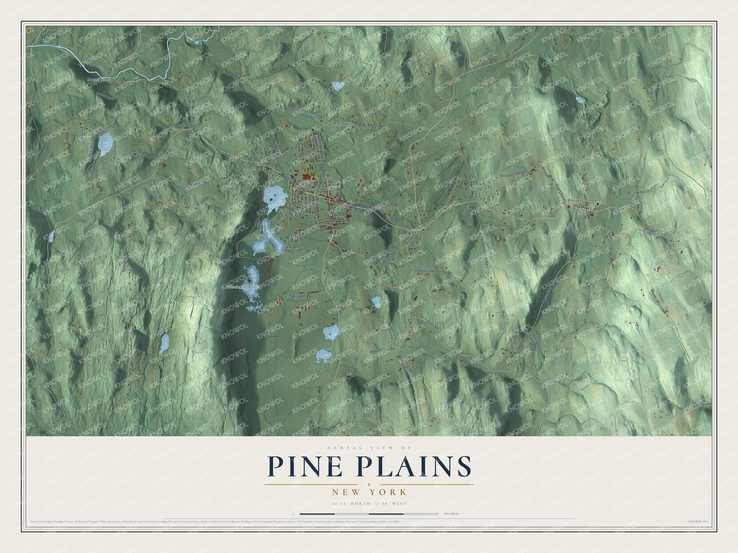 Watermarked full-map preview of Pine Plains, New York