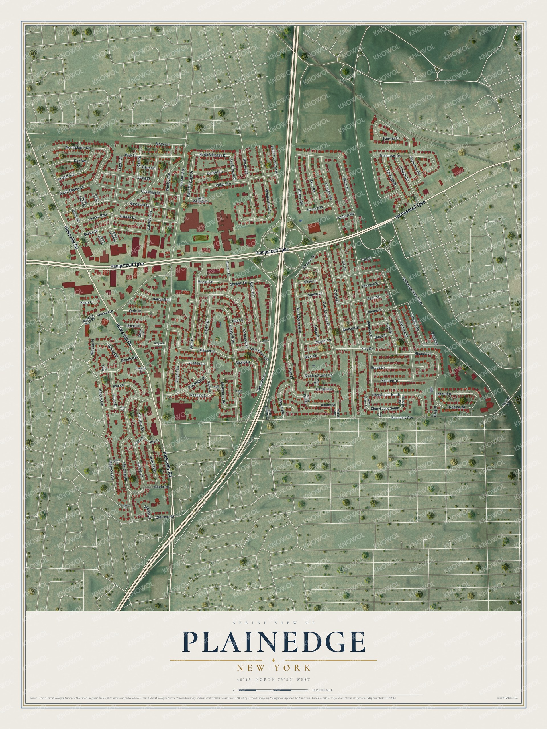Watermarked full-map preview of Plainedge, New York