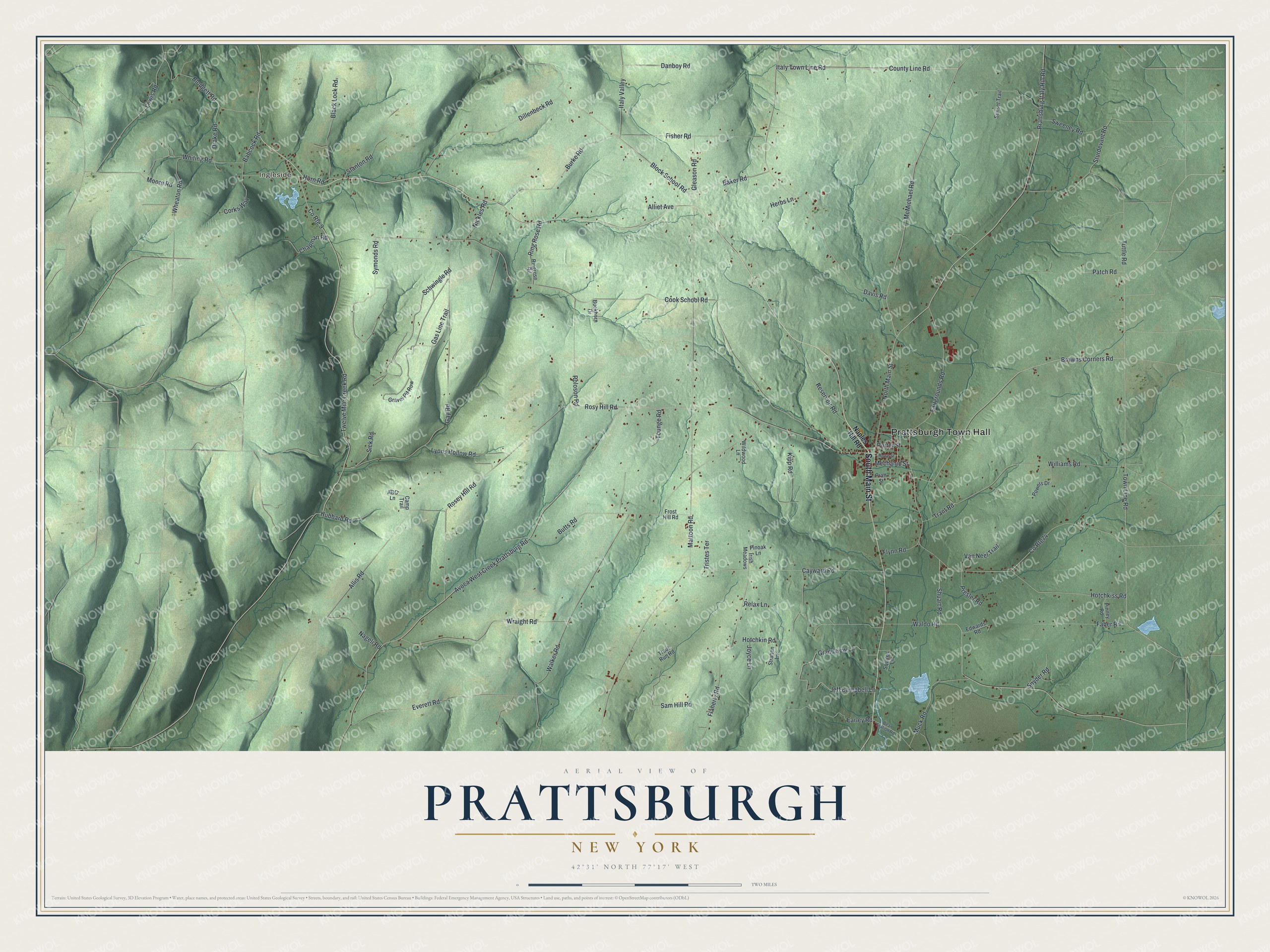 Watermarked full-map preview of Prattsburgh, New York