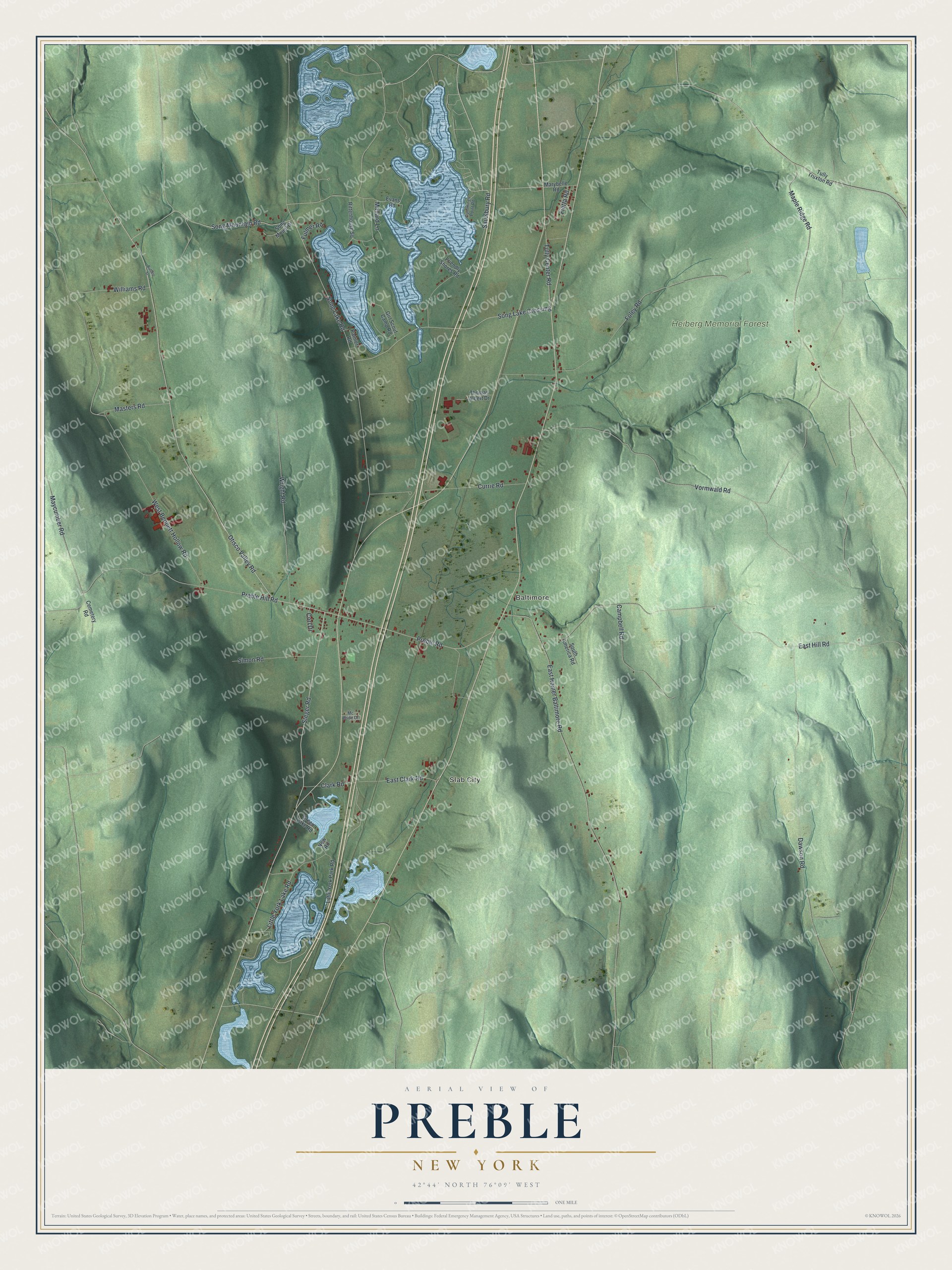 Watermarked full-map preview of Preble, New York