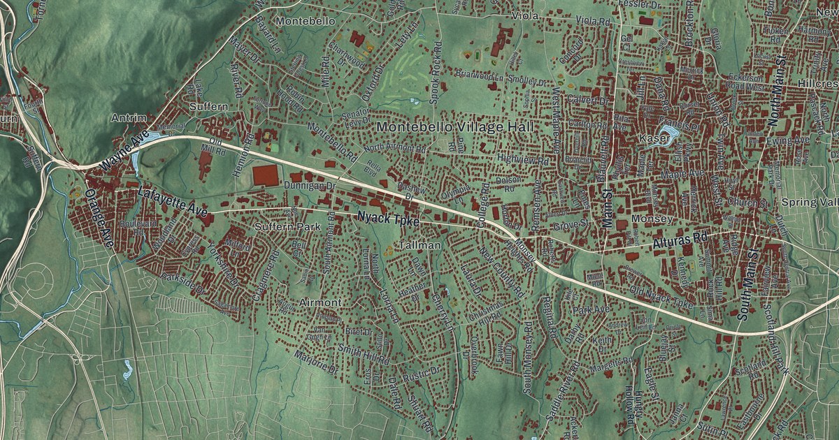 Map of Ramapo, New York