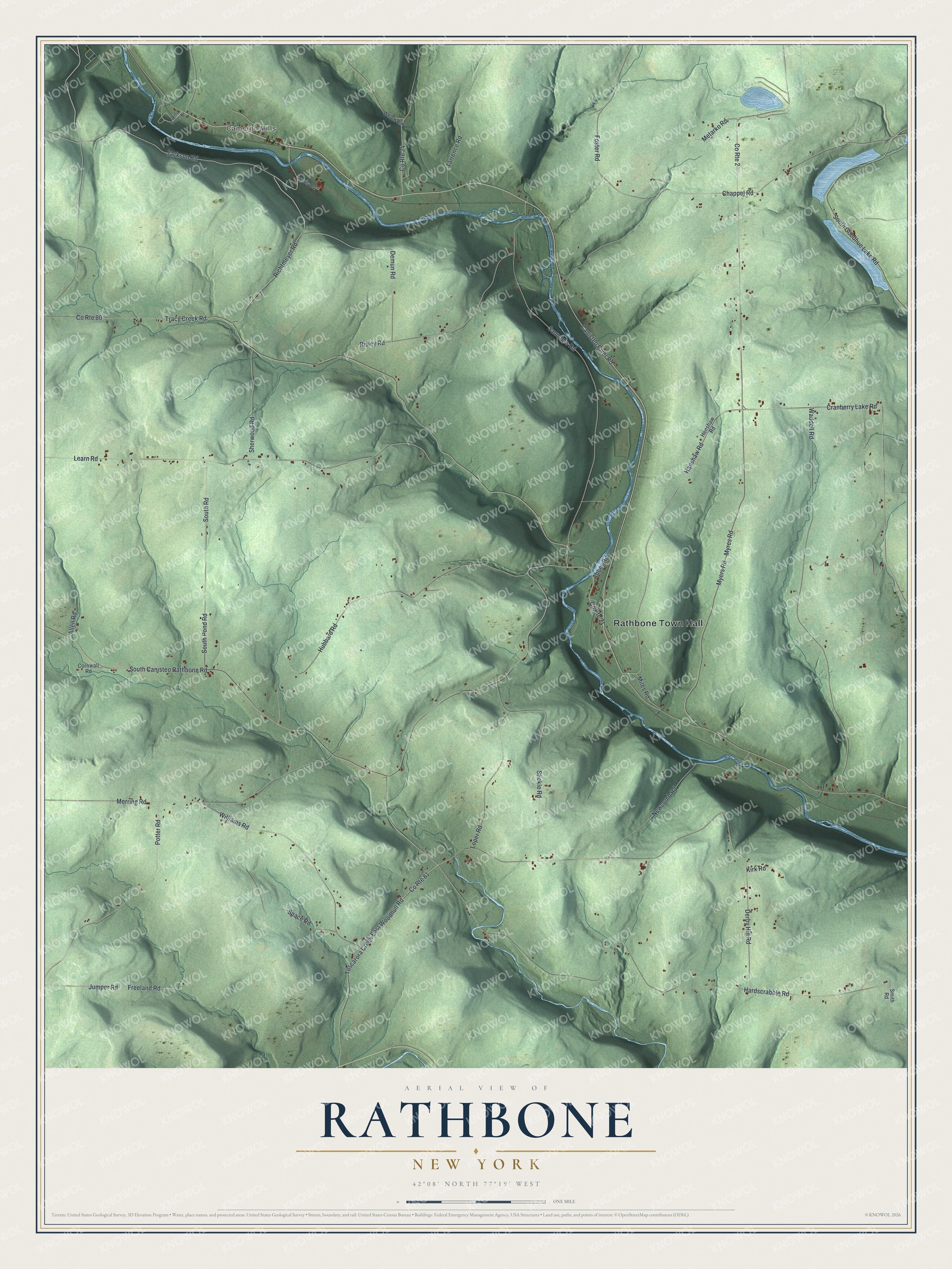 Watermarked full-map preview of Rathbone, New York