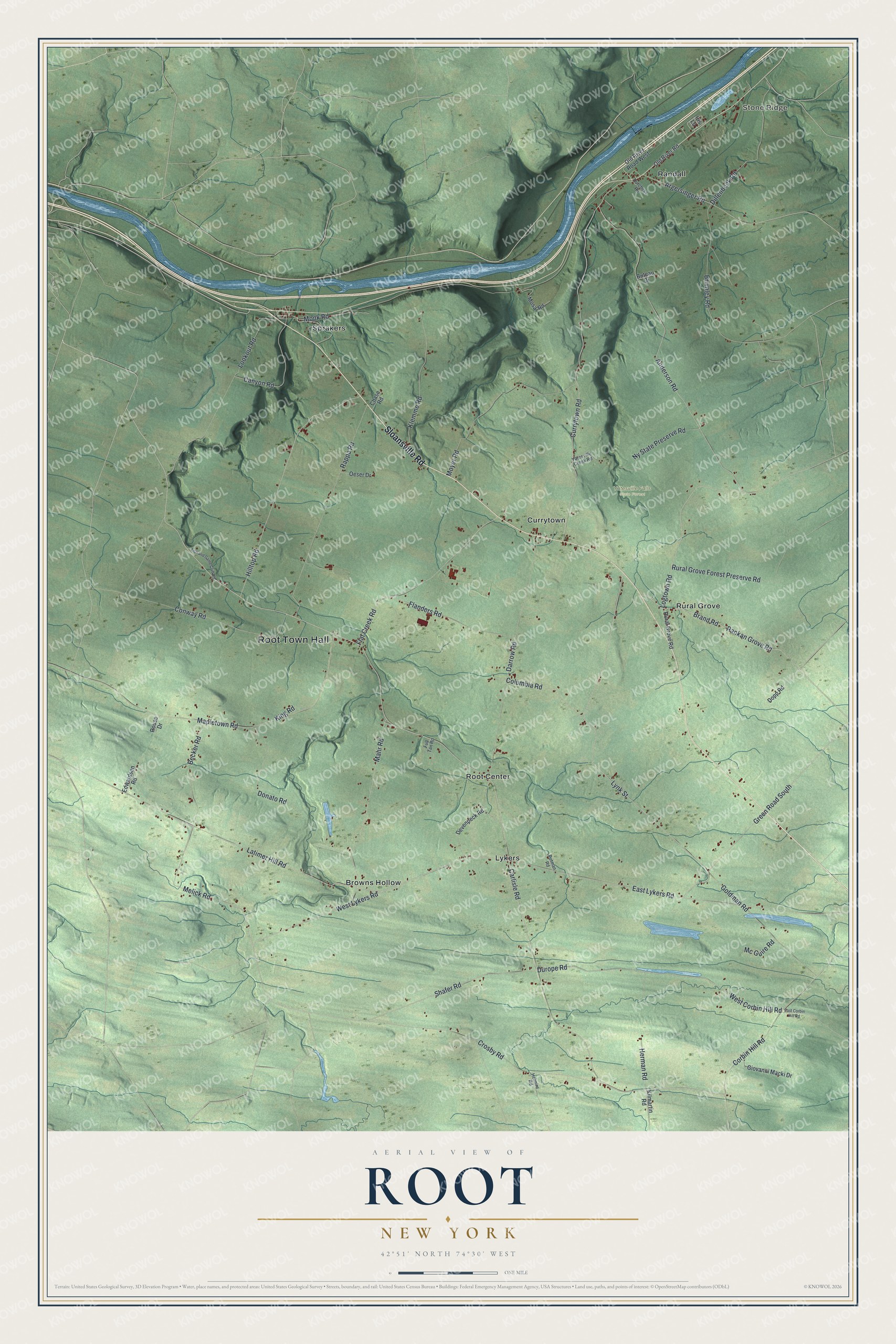 Watermarked full-map preview of Root, New York