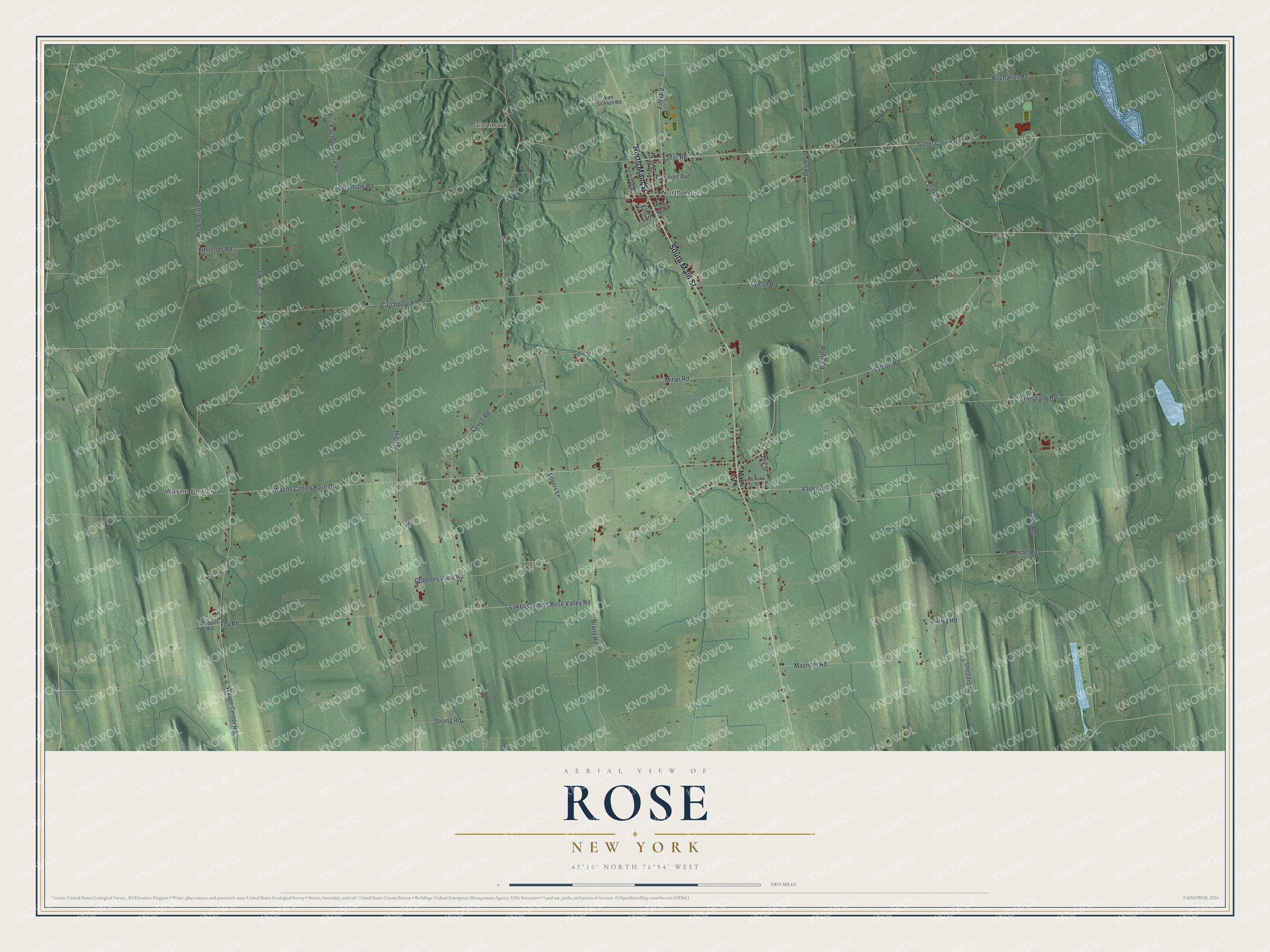 Watermarked full-map preview of Rose, New York