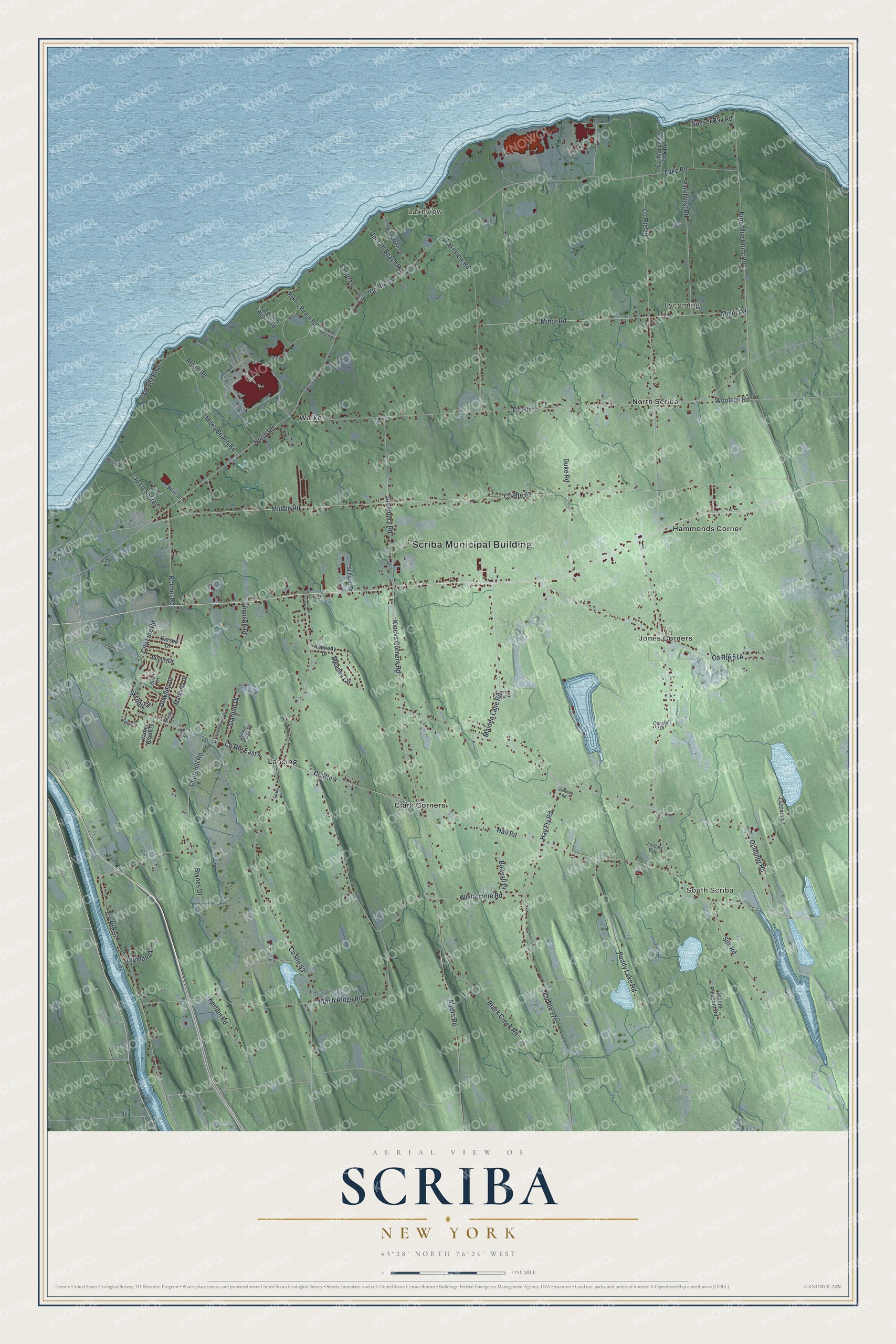 Watermarked full-map preview of Scriba, New York