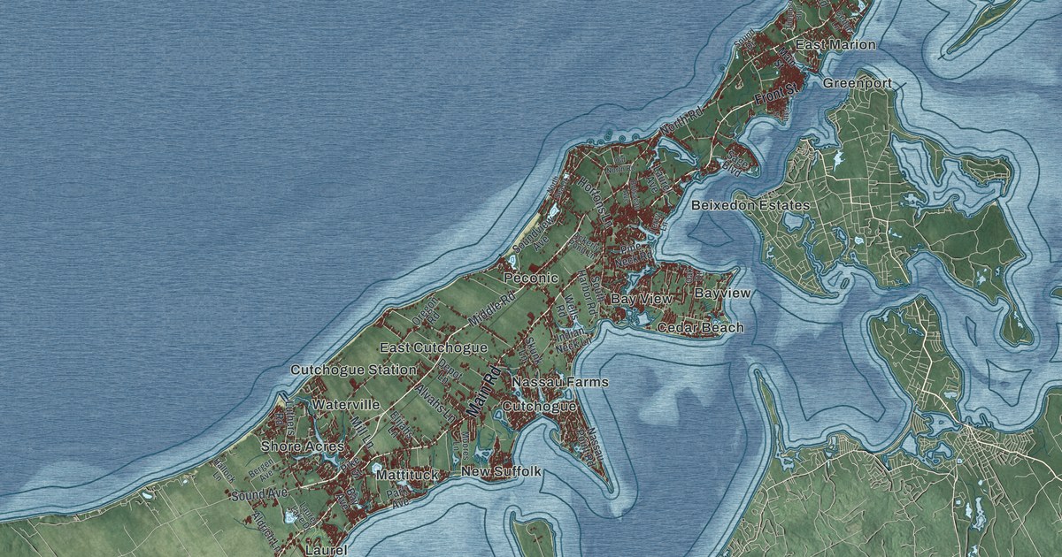 Map of Southold, New York