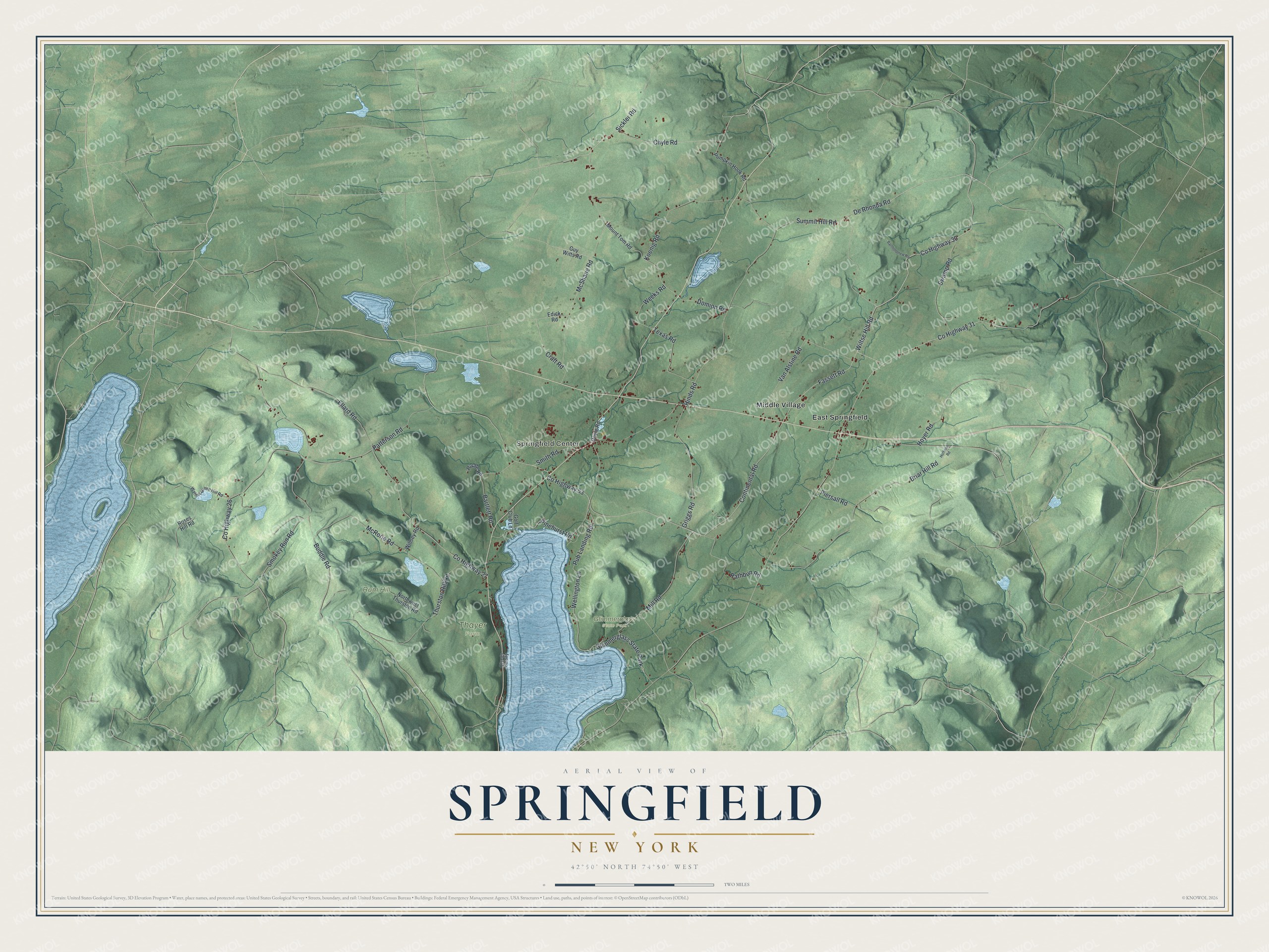 Watermarked full-map preview of Springfield, New York