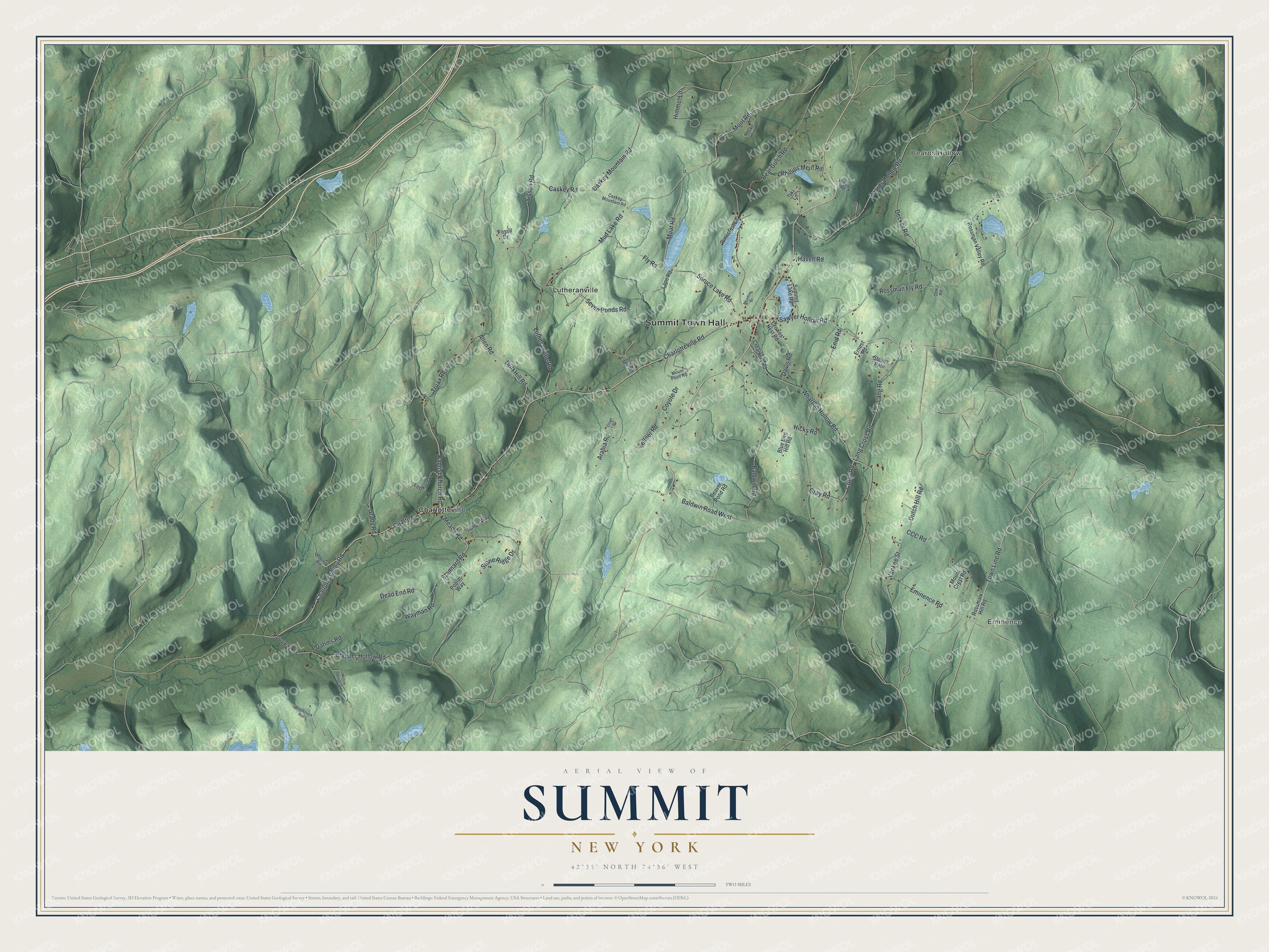 Watermarked full-map preview of Summit, New York