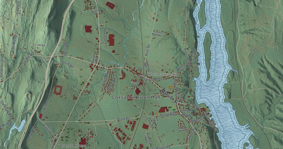 Map of the Town of Coxsackie, New York
