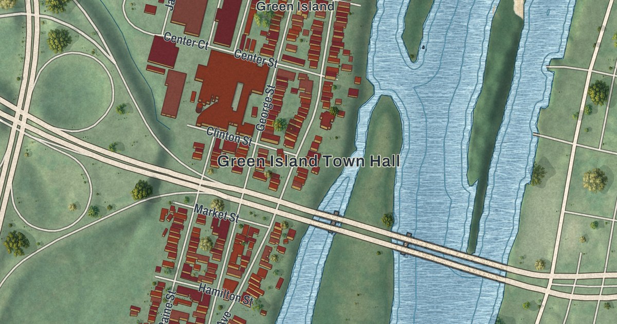 Map of the Village of Green Island, New York
