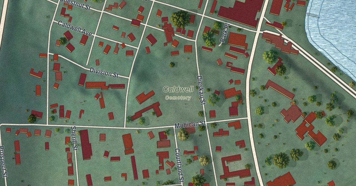 Detailed Map of the Village of Lake George, New York