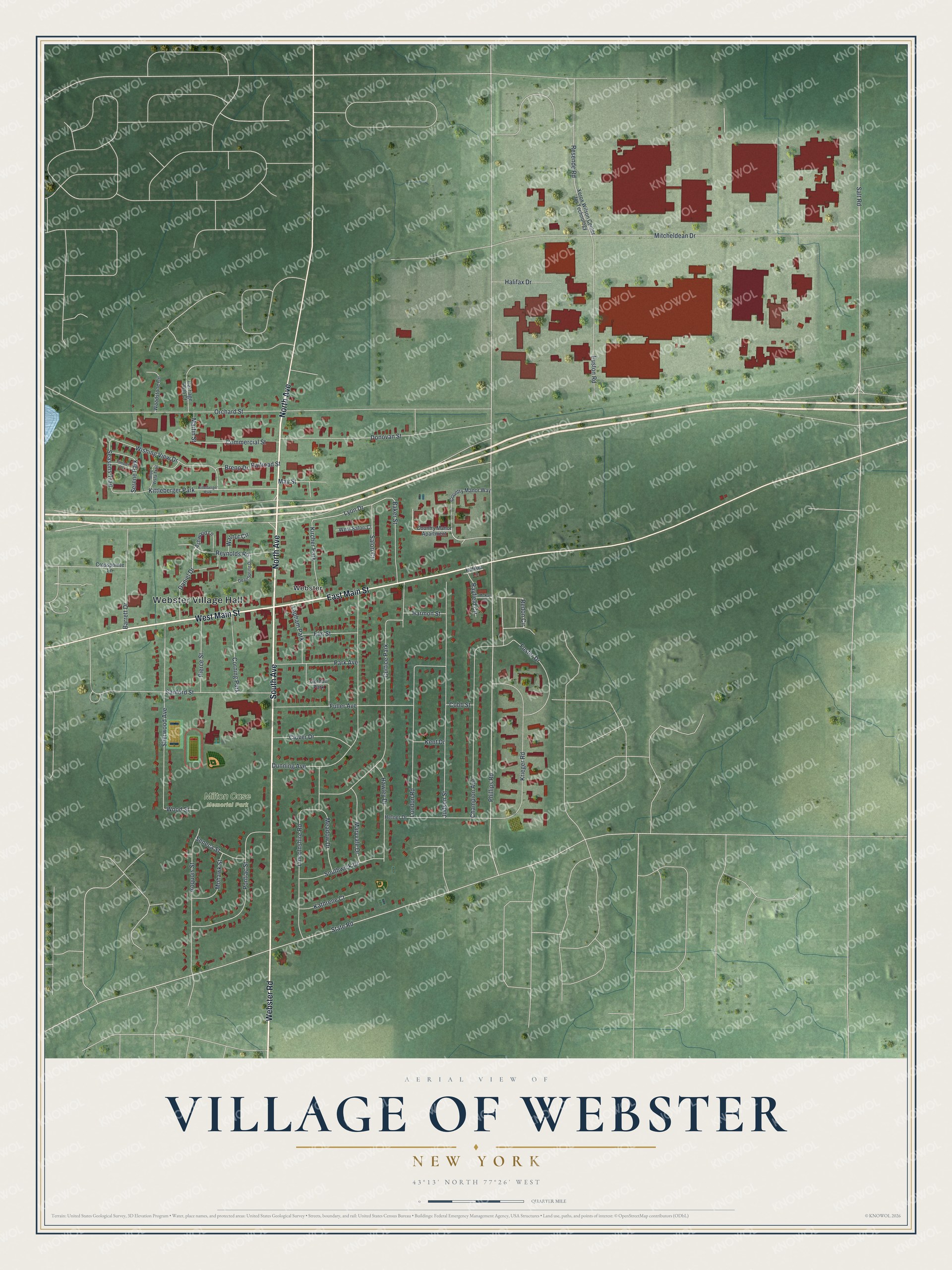 Watermarked full-map preview of Webster, New York
