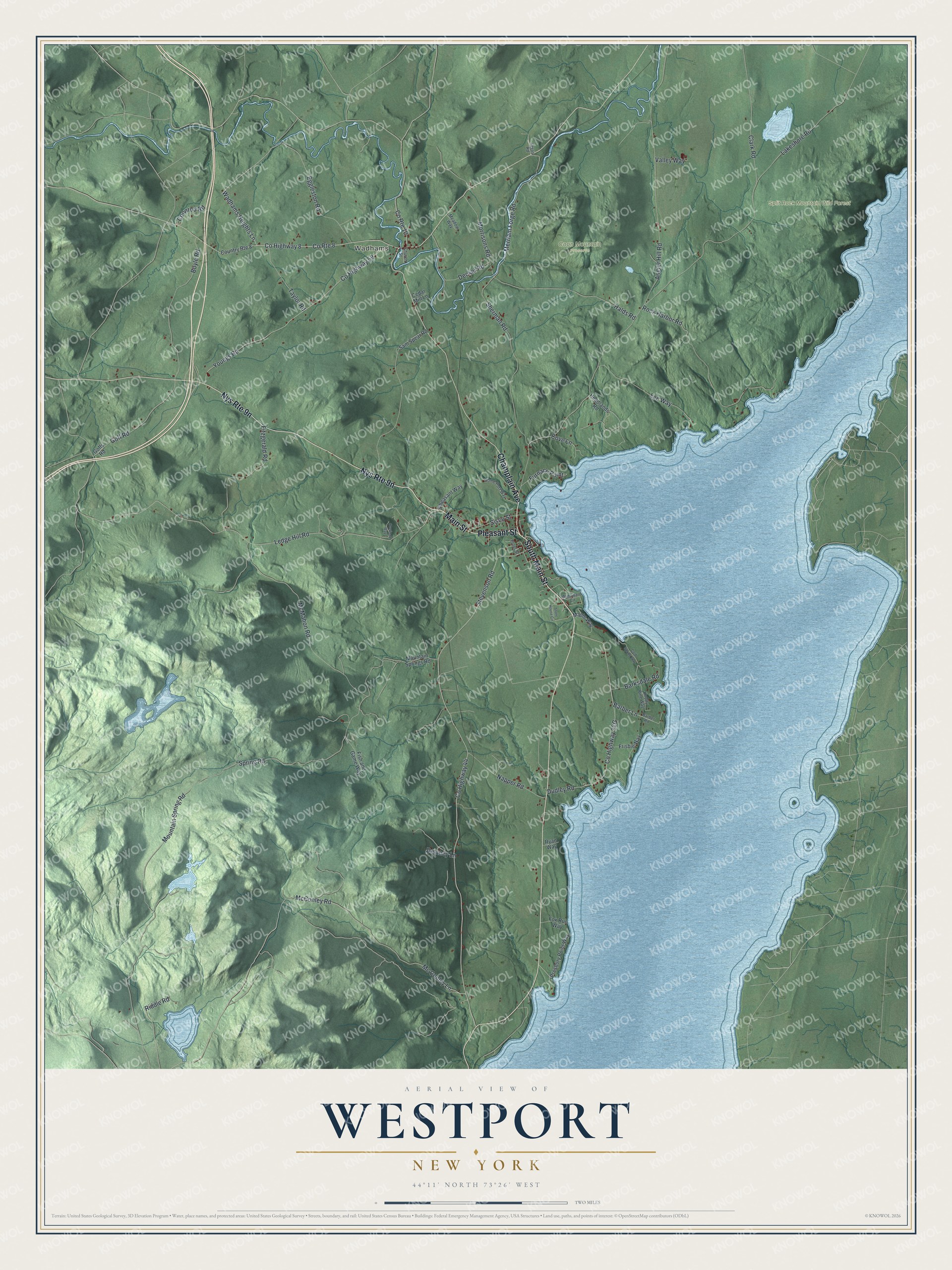 Watermarked full-map preview of Westport, New York