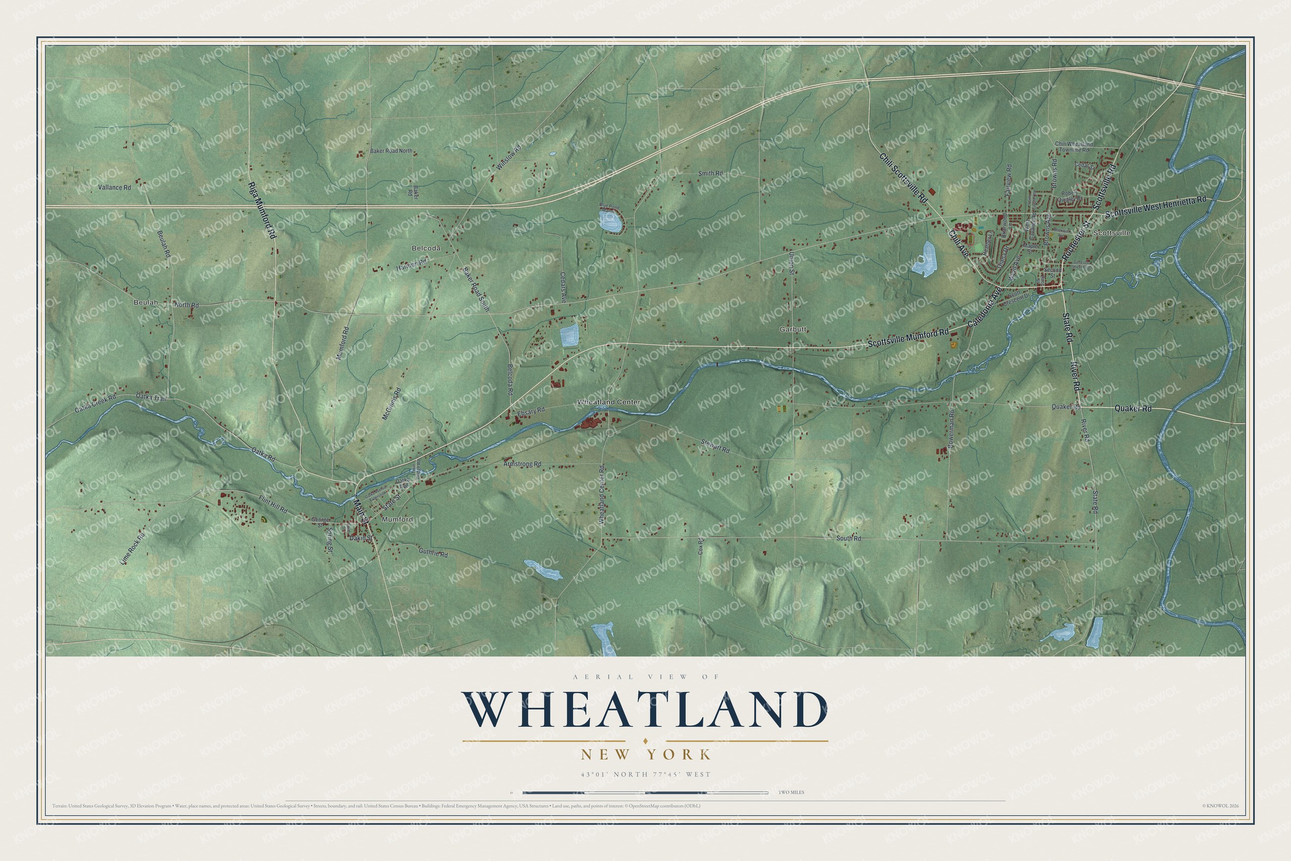 Watermarked full-map preview of Wheatland, New York
