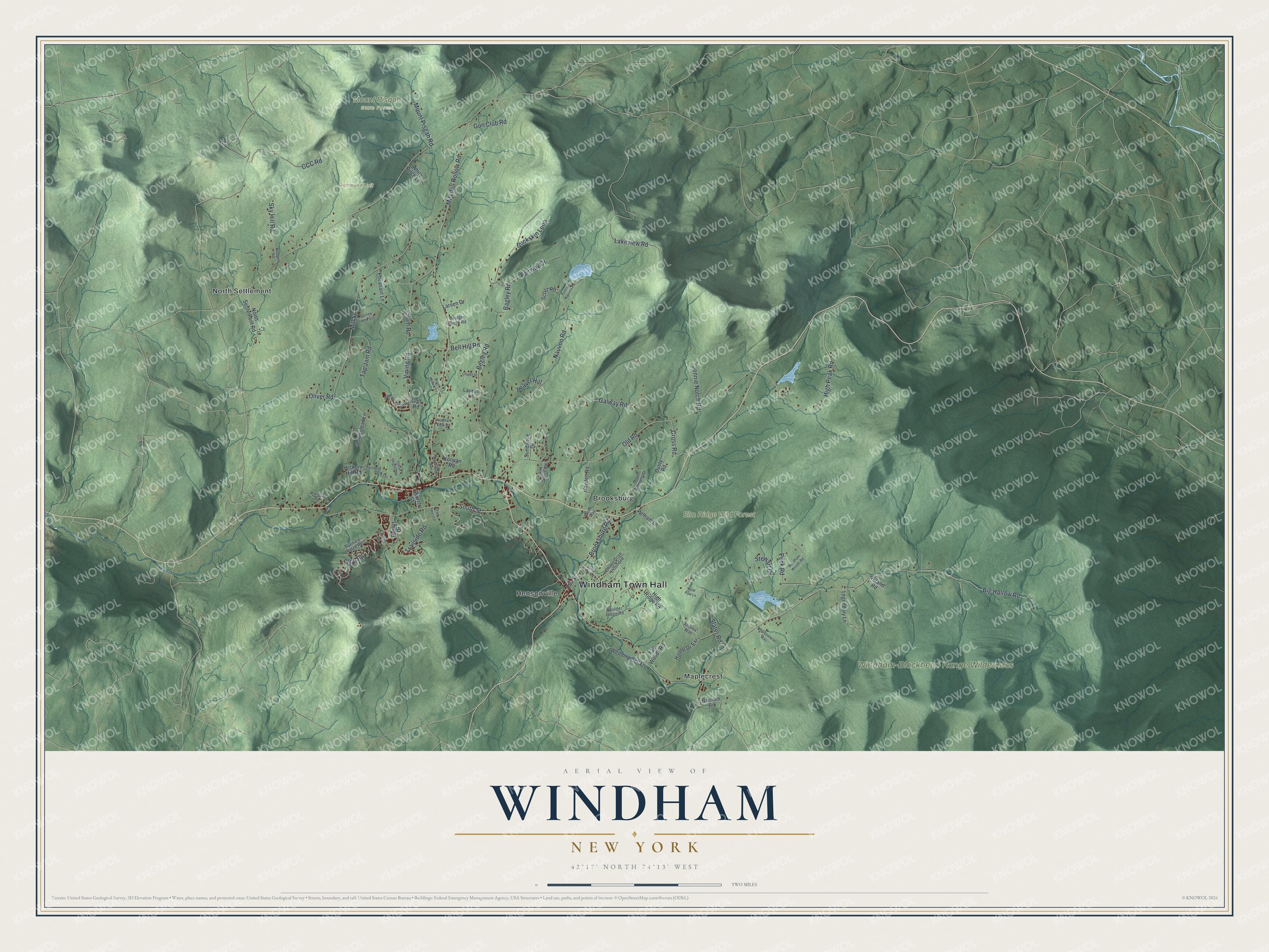 Watermarked full-map preview of Windham, New York