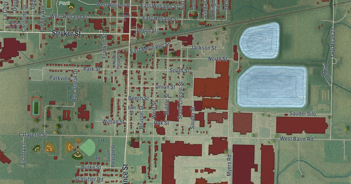 Map of Archbold, Ohio in 2026