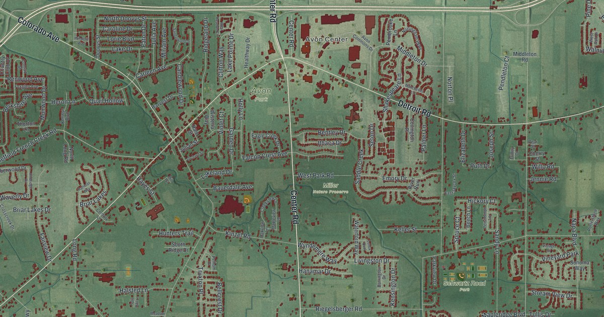 Map of Avon, Ohio in 2026