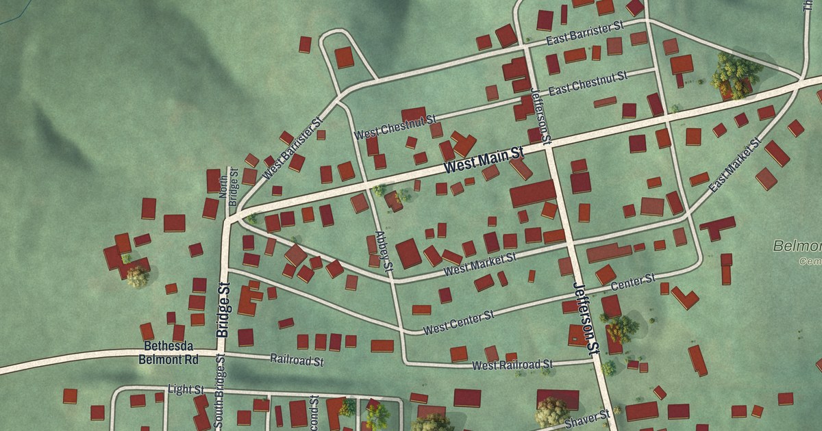 Map of Belmont, Ohio in 2026
