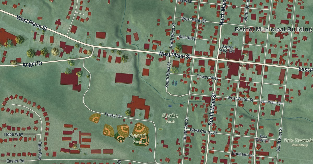 Map of Bethel, Ohio in 2026