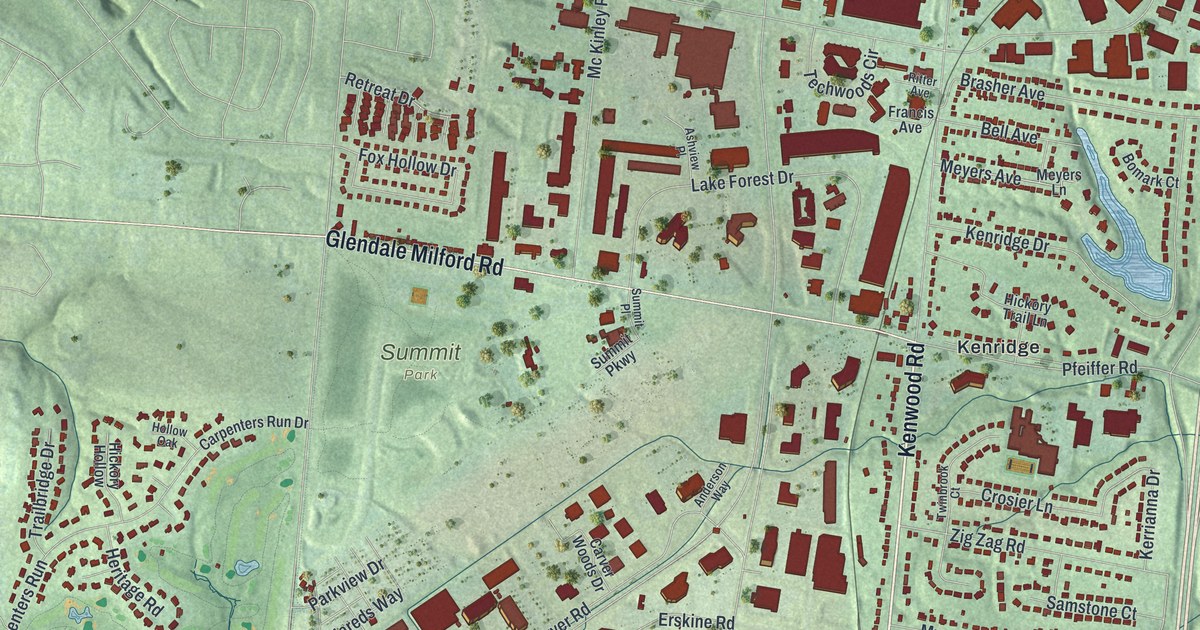 Map of Blue Ash, Ohio in 2026