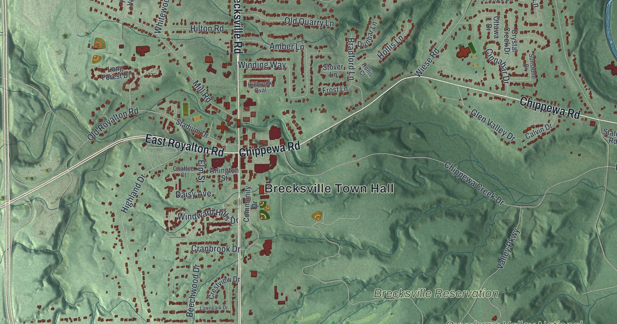 Map of Brecksville, Ohio in 2026
