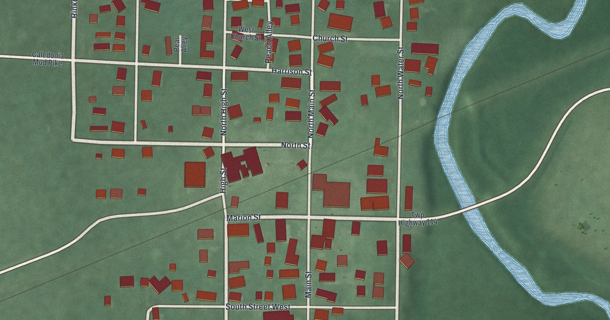 Map of Caledonia, Ohio in 2026