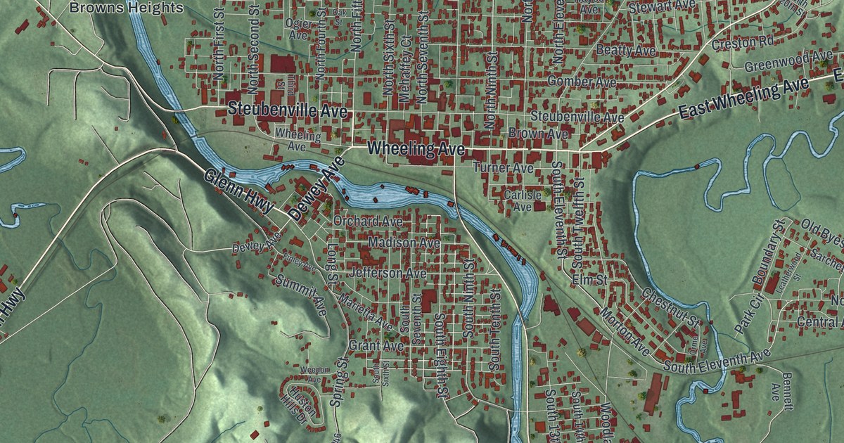 Map of Cambridge, Ohio in 2026