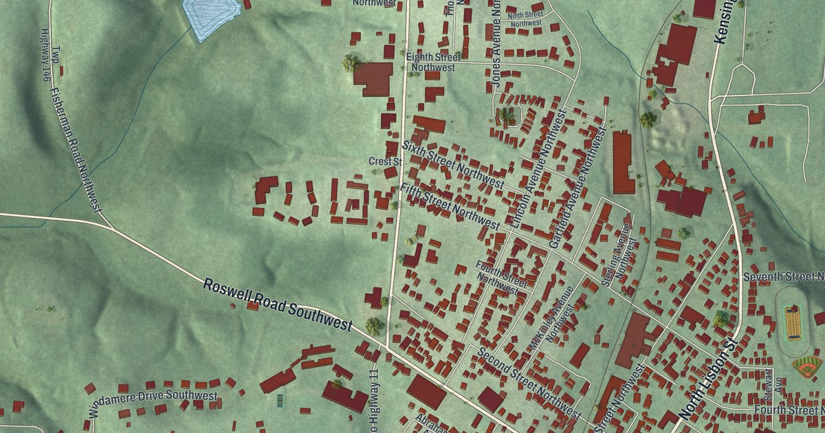 Map of Carrollton, Ohio in 2026