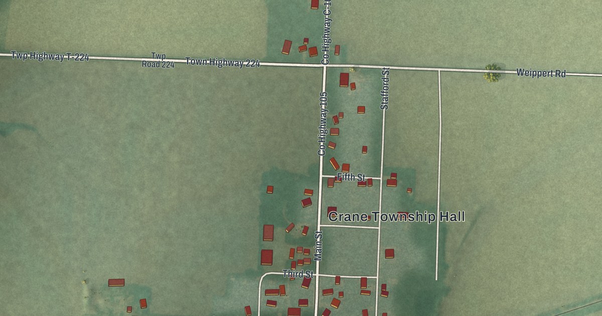 Map of Cecil, Ohio in 2026
