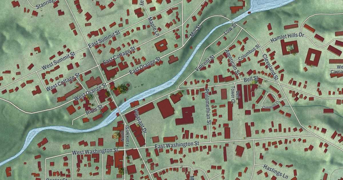 Map of Chagrin Falls, Ohio in 2026