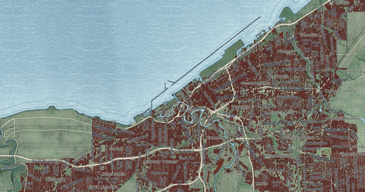 Map of Cleveland, Ohio in 2026
