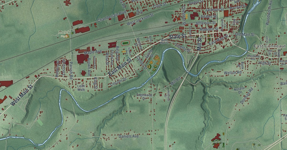 Map of Conneaut, Ohio in 2026