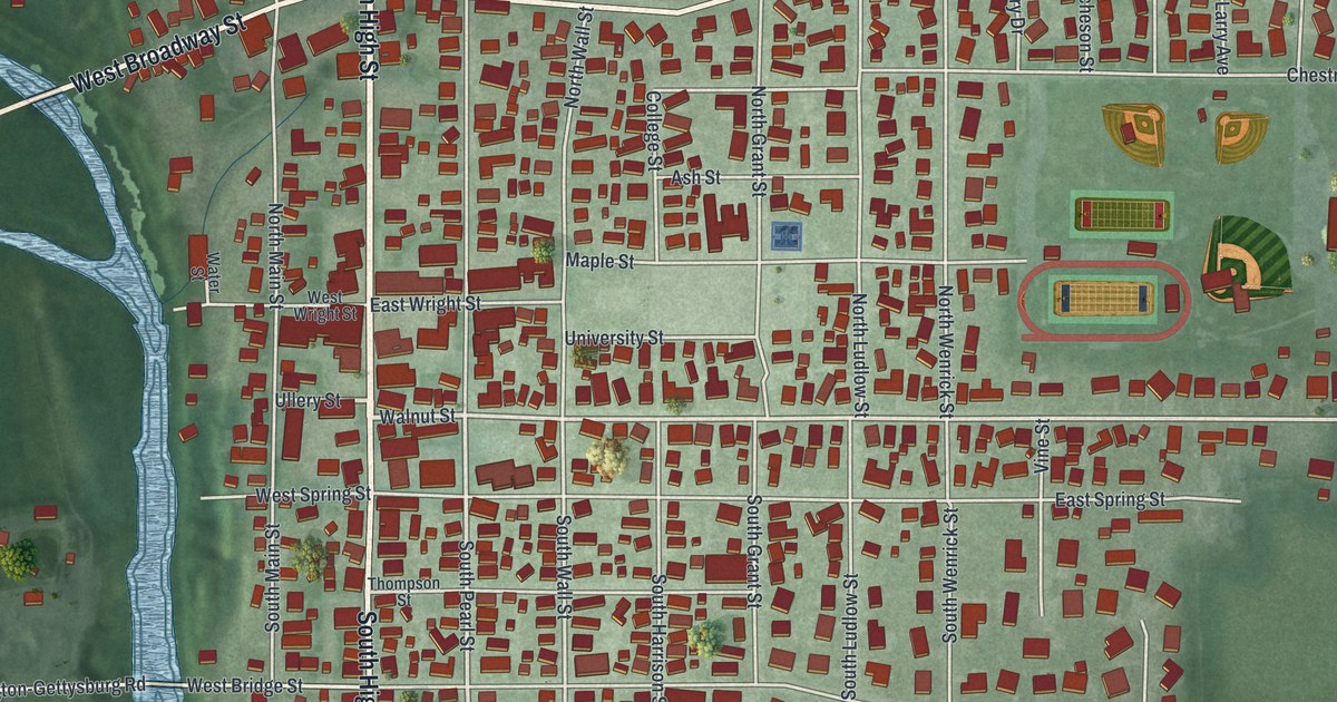Map of Covington, Ohio in 2026