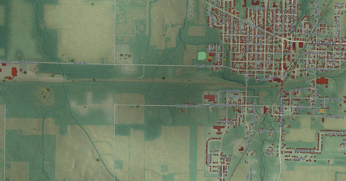 Map of Crestline, Ohio in 2026