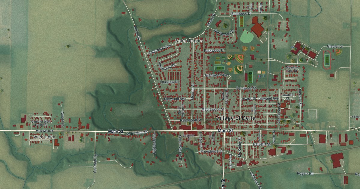 Map of Delta, Ohio in 2026