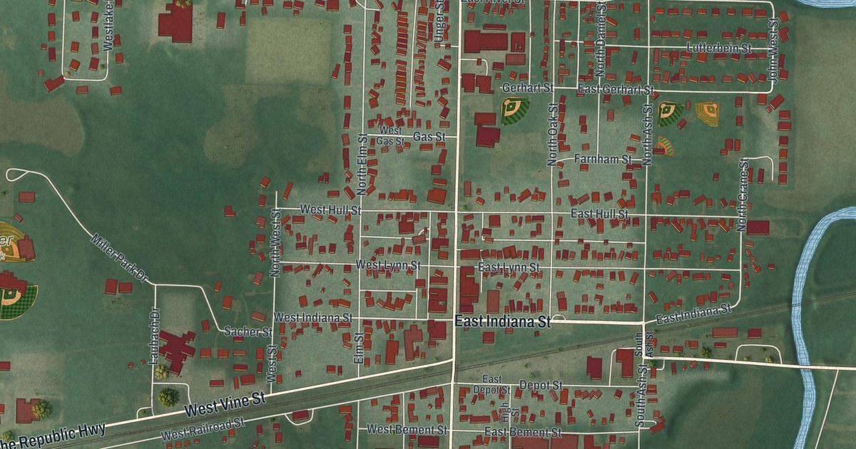 Map of Edgerton, Ohio in 2026