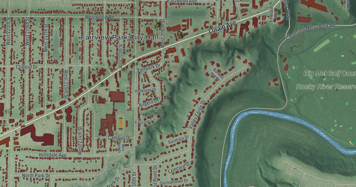 Map of Fairview Park, Ohio in 2026