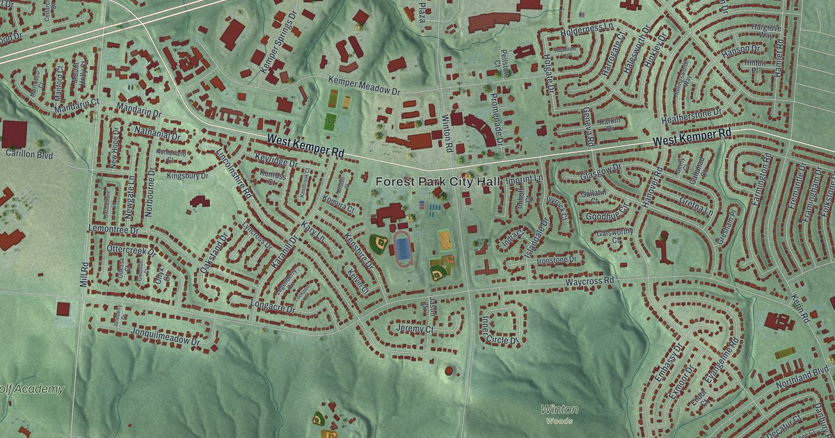 Map of Forest Park, Ohio in 2026