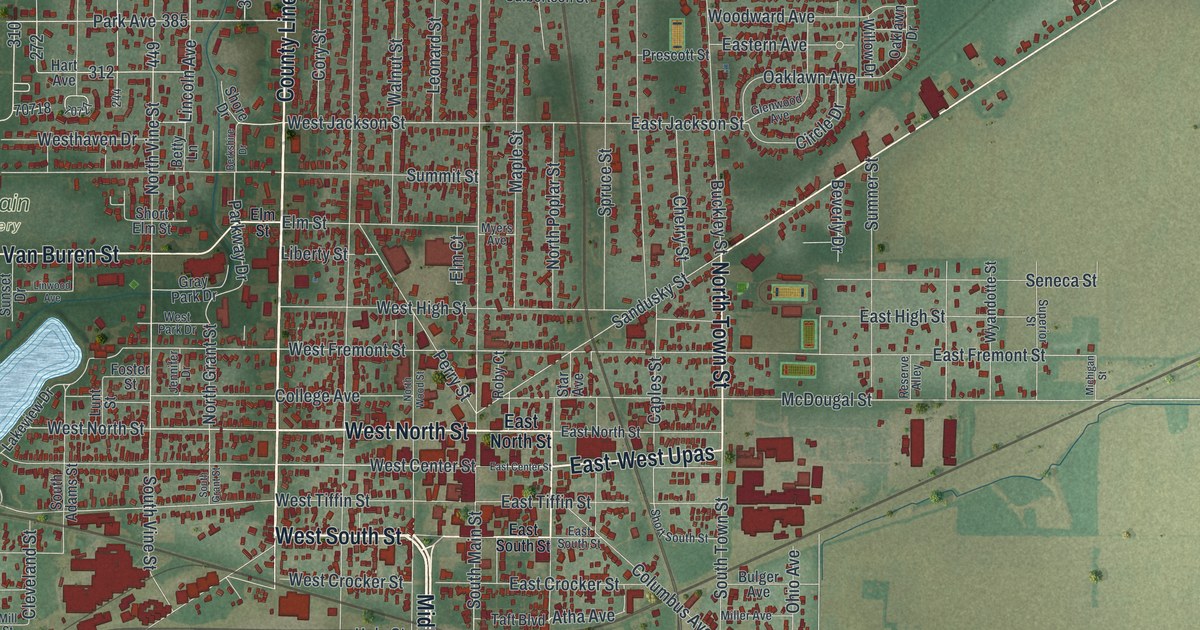 Map of Fostoria, Ohio in 2026