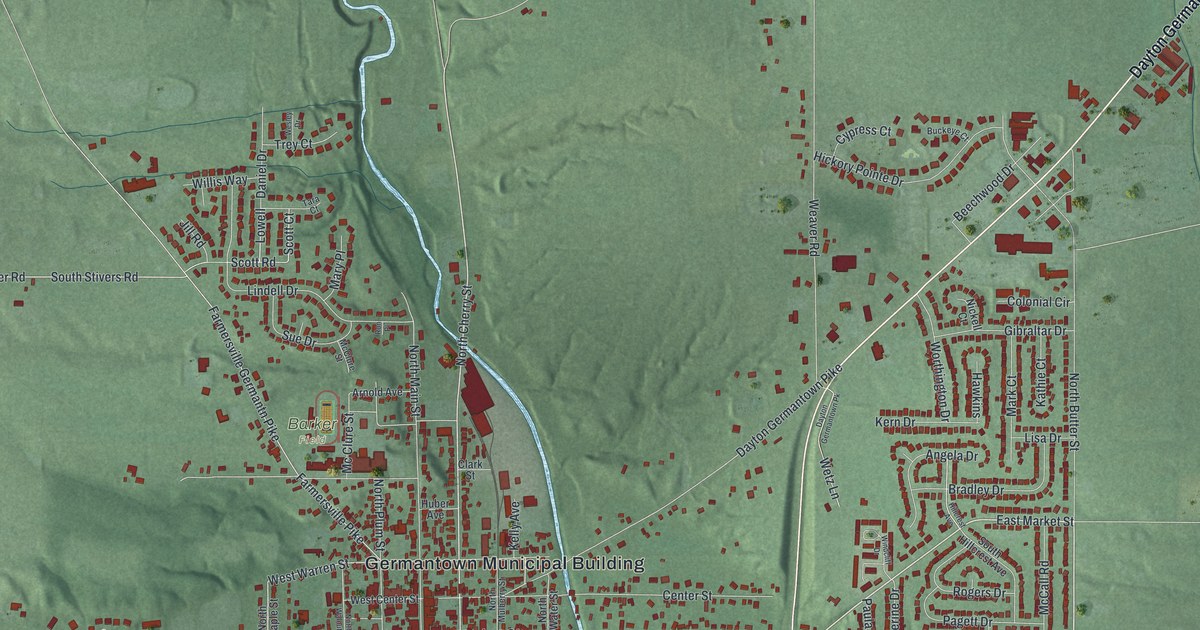 Map of Germantown, Ohio in 2026