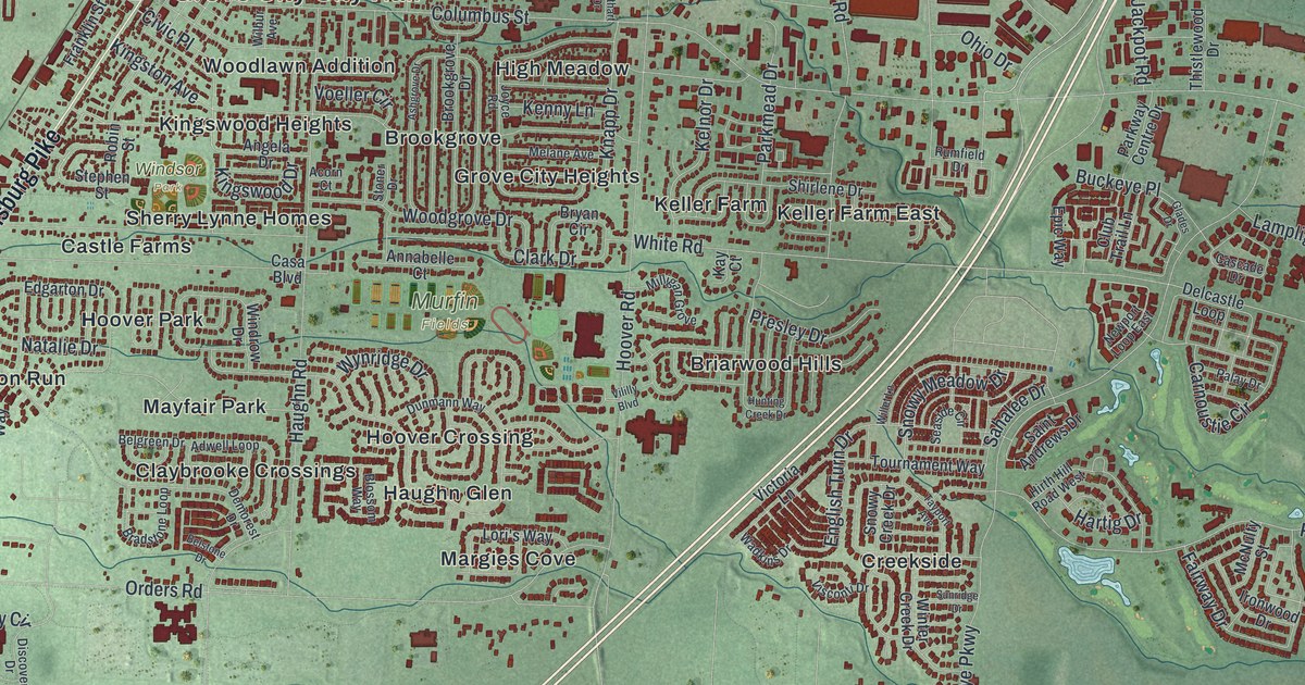Map of Grove City, Ohio in 2026