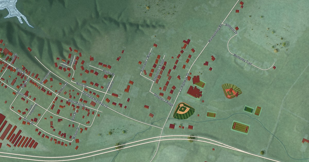 Map of Harveysburg, Ohio in 2026