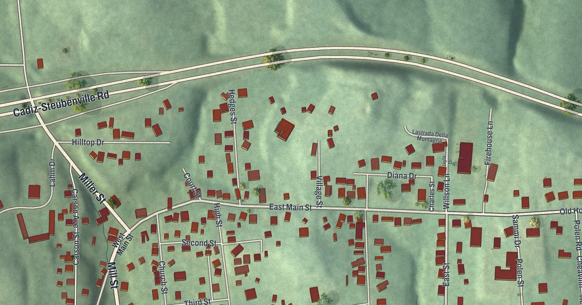 Map of Hopedale, Ohio in 2026