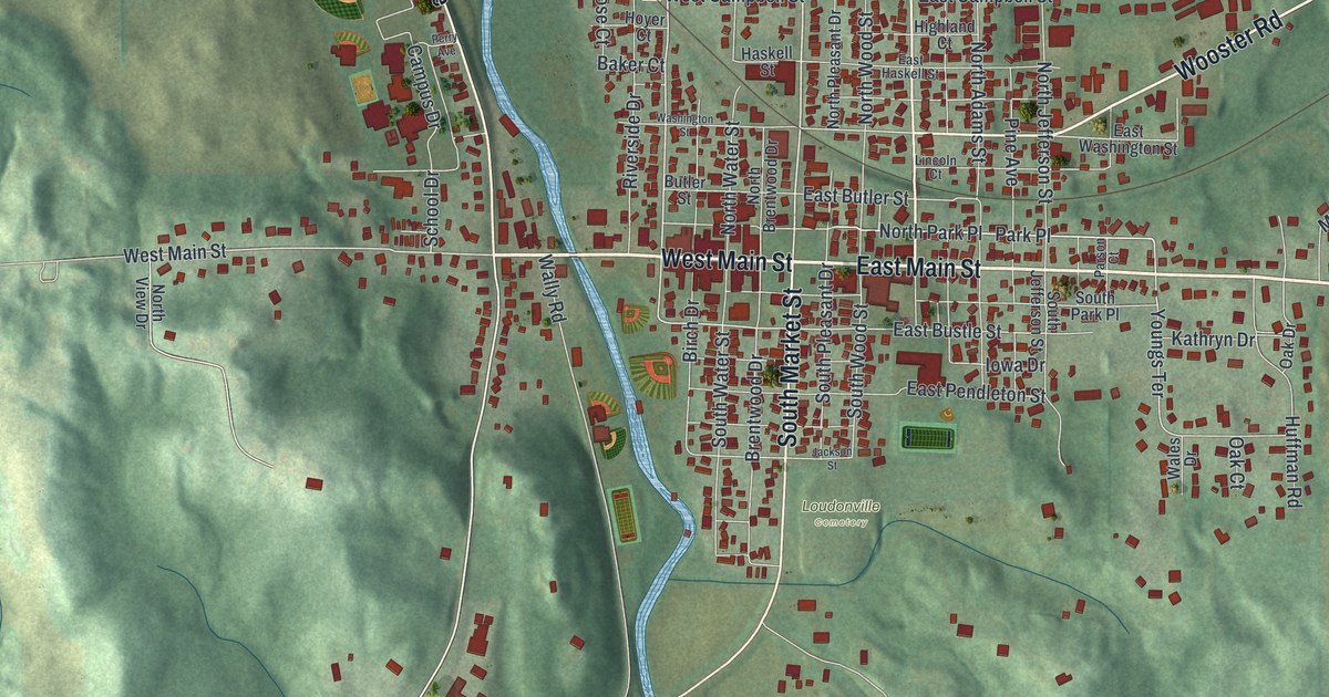 Map of Loudonville, Ohio in 2026