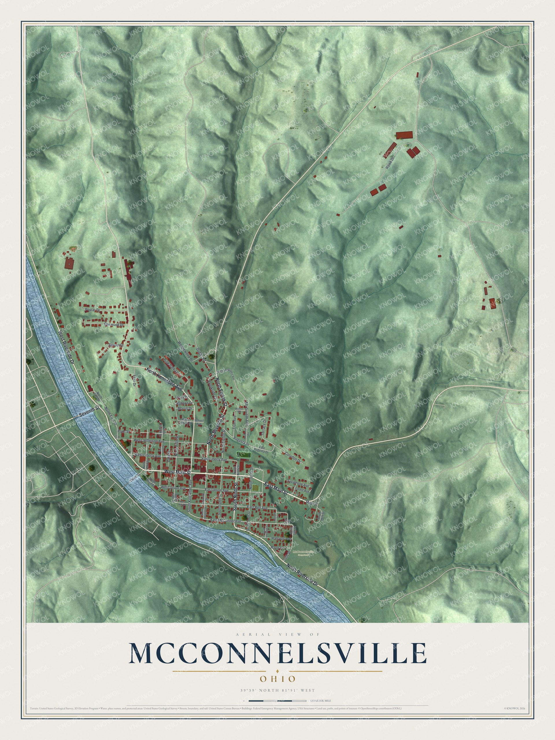 Watermarked full-map preview of McConnelsville, Ohio