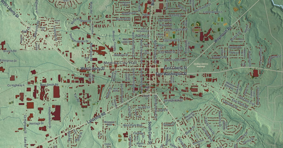 Map of Medina, Ohio in 2026